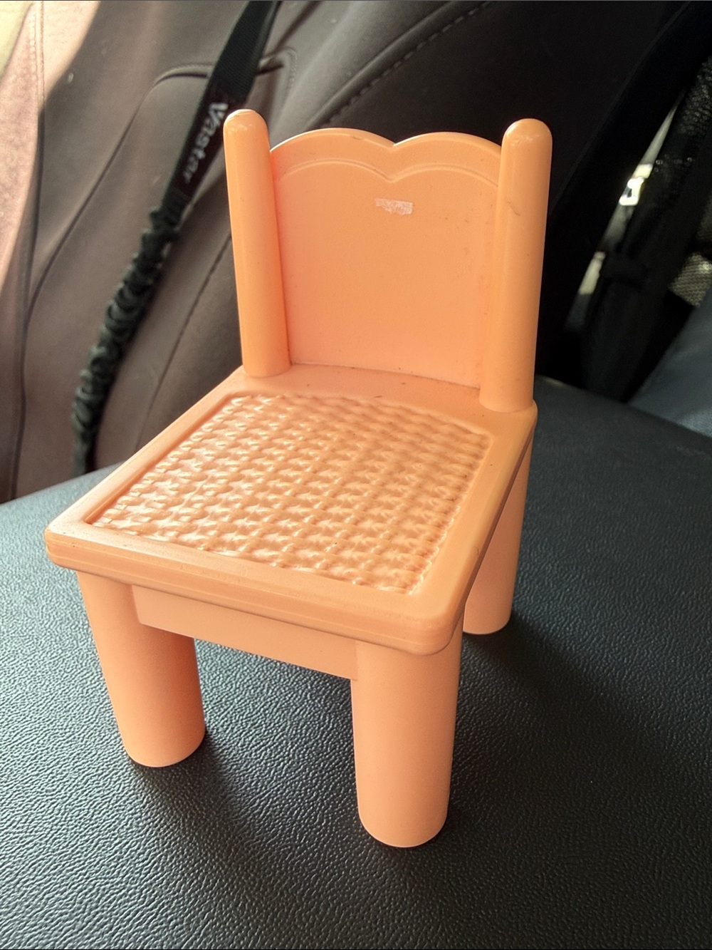 Vintage Playskool dollhouse pink dining Chair  Plastic Doll Furniture